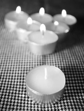 Advantage of a candle Foto stock