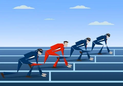 Advantageous businessman vector Stock Illustration