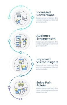 Advantages of and b testing infographic design template Stock Illustration