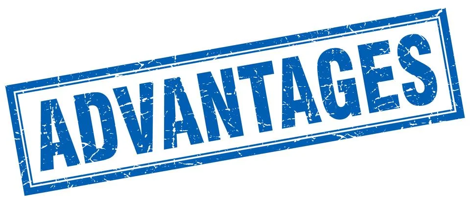 Advantages square stamp Stock Illustration