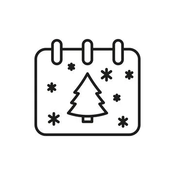 Advent calendar christmas icon vector basic design simple and modern Stock Illustration