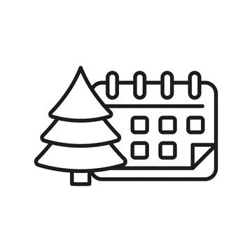 Advent calendar christmas icon vector basic design simple and modern Stock Illustration