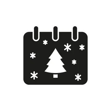 Advent calendar christmas icon vector basic design simple and modern Stock Illustration