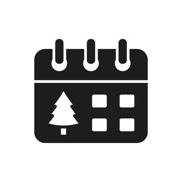 Advent calendar christmas icon vector basic design simple and modern Stock Illustration