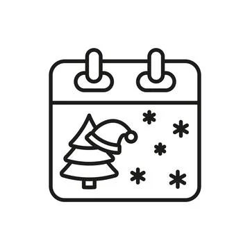 Advent calendar christmas icon vector basic design simple and modern Stock Illustration