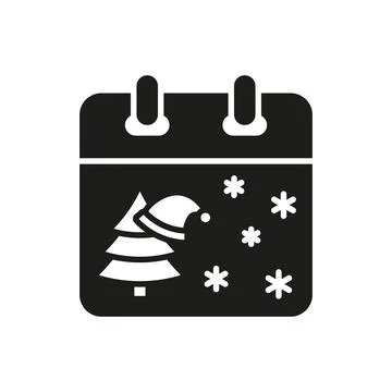 Advent calendar christmas icon vector basic design simple and modern Stock Illustration