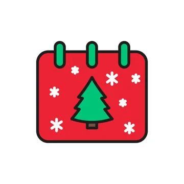 Advent calendar christmas icon vector basic design simple and modern Stock Illustration