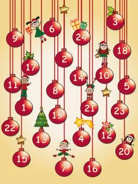 Advent calendar Stock Illustration