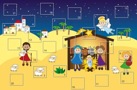 Advent calendar Stock Illustration