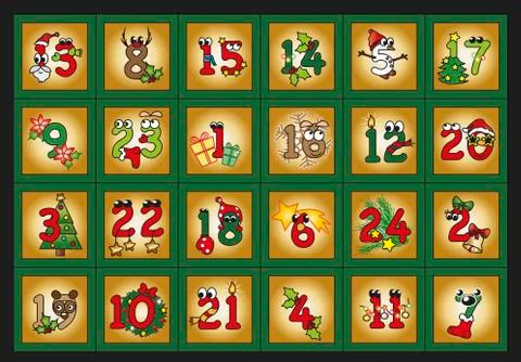 Advent calendar Stock Illustration