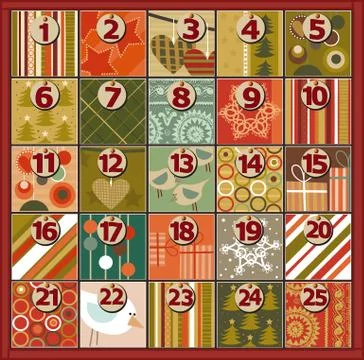 Advent calendar Stockillustratie