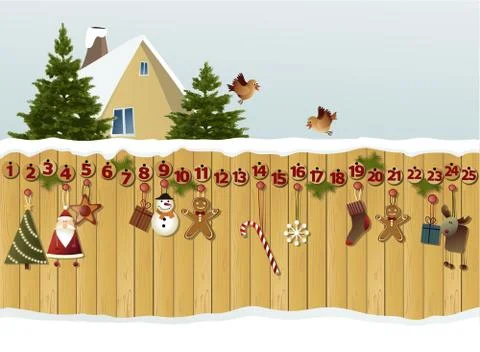 Advent calendar Stockillustratie