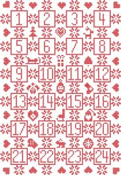 Advent calendar Illustrazione stock