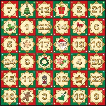 Advent calendar Stock Illustration