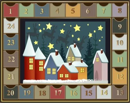 Advent calendar Stock Illustration