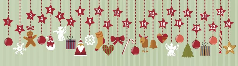 Advent calendar Illustrazione stock