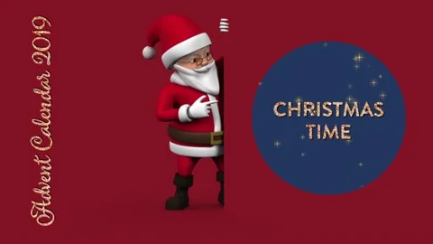 Advent Calendar With Santa Stock After Effects