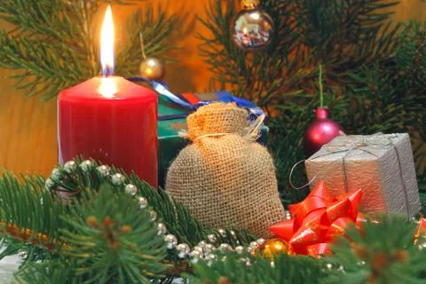 Advent candle Stock Photos