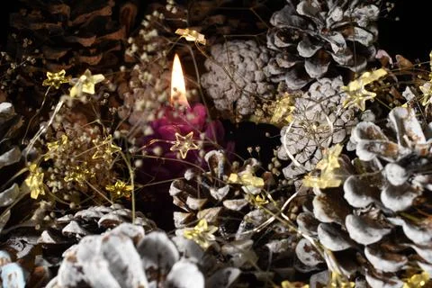 Advent candle Stock Photos