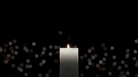 Advent Candlelight Christ Candle Stock Footage 82593397