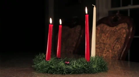 Advent Candles Stock Footage 15159815