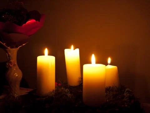 Advent candles Stock Photos