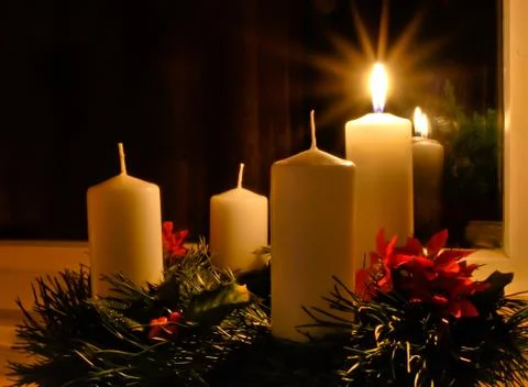 Advent candles Stock Photos