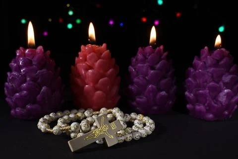Advent candles Stock Photos