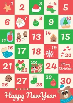 Advent concept calendar 스톡 일러스트