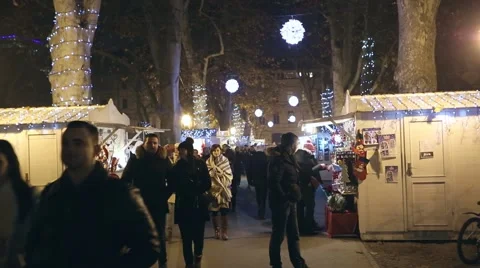 Advent time on Zrinjevac Stock Footage 58664766
