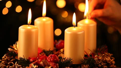Advent wreath Stock Footage 23369502
