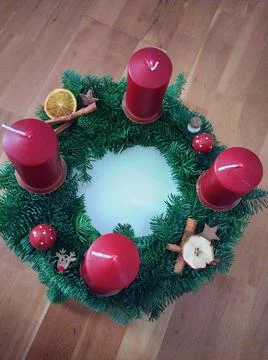 An Advent wreath Stock Photos