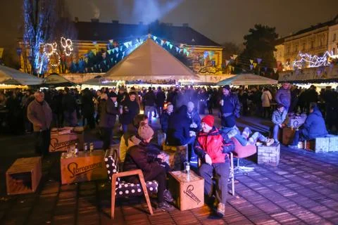 Advent in Zagreb 2017 Stock Photos