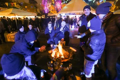 Advent in Zagreb 2017 Stock Photos