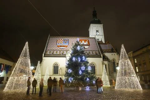 Advent in Zagreb 2017 Stock Photos