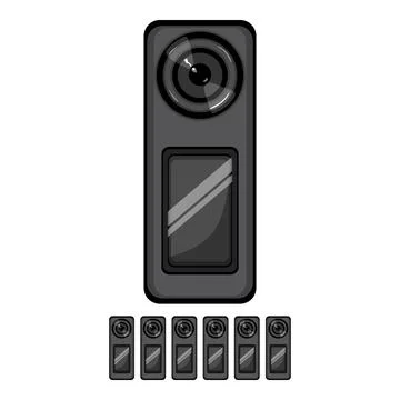 Adventure action camera cartoon vector graphic Stock Illustration