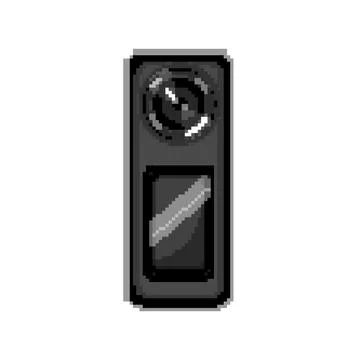 Adventure action camera pixel art vector illustration Stock Illustration