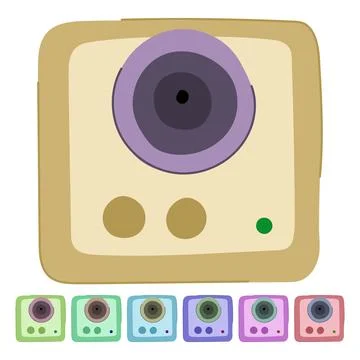 Adventure action camera vector cartoon graphic Stock Illustration