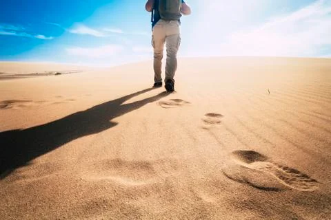 Adventure and explore in a changed planet earth for climate warming concept - Stock Photos