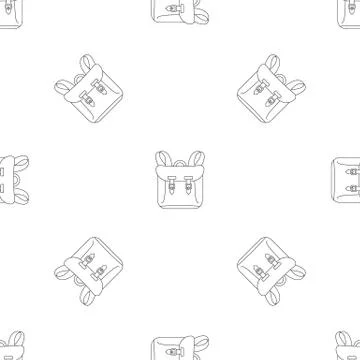 Adventure backpack pattern seamless vector Illustrazione stock