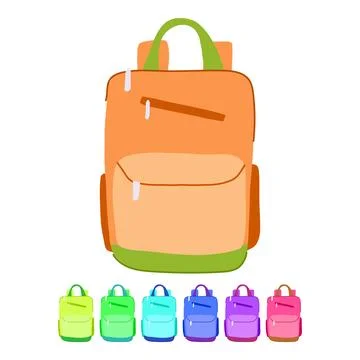 Adventure backpack vector cartoon graphic Stock Illustration