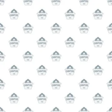 Adventure badge pattern vector seamless Illustrazione stock