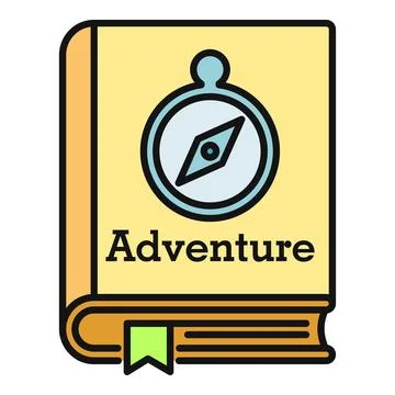 Adventure book with compass exploring new journey イラスト素材