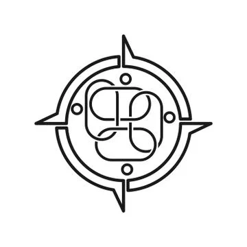 Adventure Commitment Teamwork Together Outline Logo vector Illustrazione stock