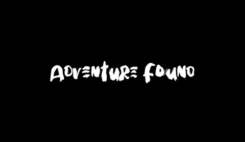Adventure Found Bold Grunge Text Typography Animation On Black Background Stock Footage 286943649