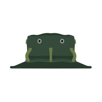 Adventure hat vector icon cartoon travel. Safari explorer head symbol accesso イラスト素材