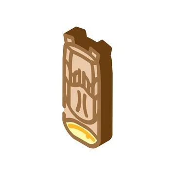Adventure hiking backpack isometric icon vector illustration Stockillustratie