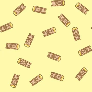 Adventure hiking backpack vector seamless pattern Illustrazione stock