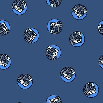 Adventure mountain landscape vector seamless pattern Stockillustratie