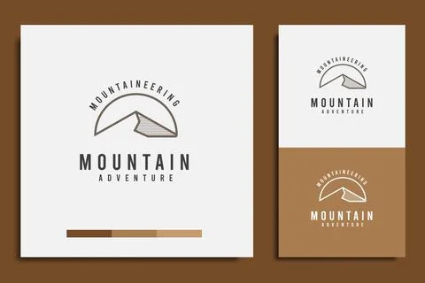 Adventure mountain logo Stock Illustration